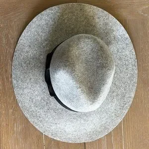Ace of something Australia wide brim black 100% Australian wool fedora hat M ace of something | Accessories | Ace Of Something Australia  main image 4
